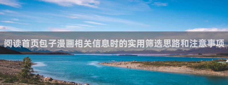 漫画岛最新地址入口：阅读首页包子漫画相关信息时的实用筛选思路和注意事项