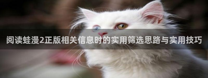 漫画岛漫画检索：阅读蛙漫2正版相关信息时的实用筛选思路与实用技巧